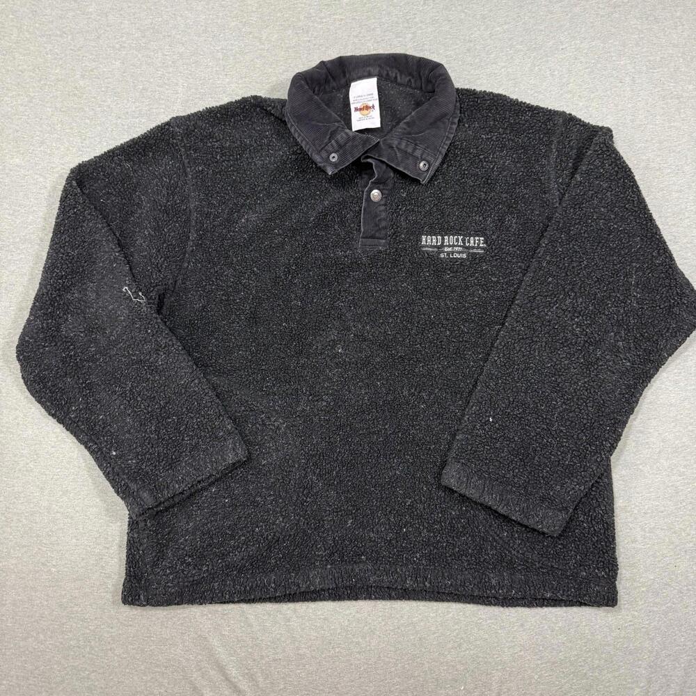 Hard Rock Cafe Mens XL Black Fleece